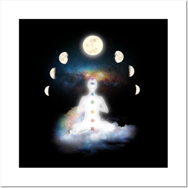 Lunar Moon Phases Transcending Chakra Meditation Wall Art by Bluepress